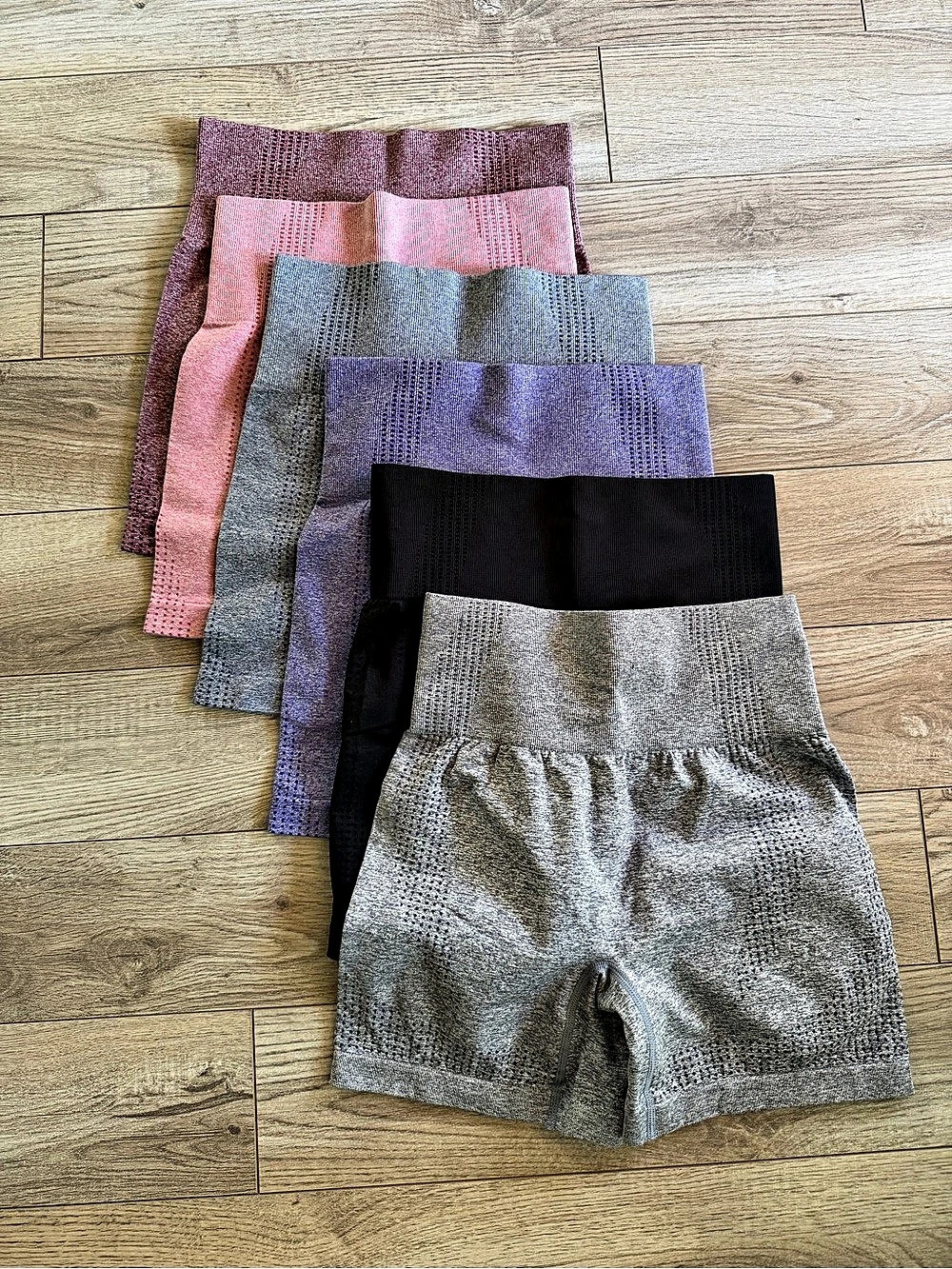 Seamless Athletic Shorts 6-Piece Set